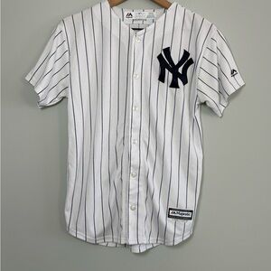 Majestic New York Yankees Derek Jeter 2 Pinstripe Jersey Baseball